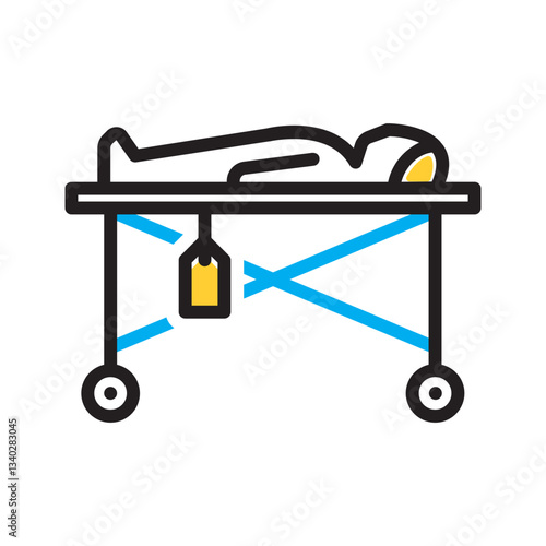 Vector multi color icon for Mortuary