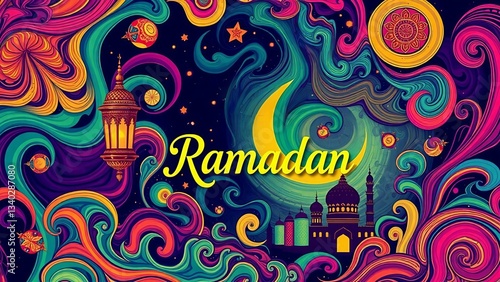 abstract colorful background with circles