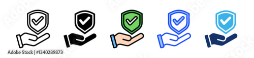 Insurance Icon Set With Multiple Style Collection