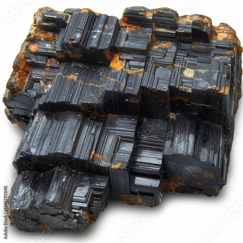 Isolated pietersite gemstone displayed on a clean white background for visual appeal