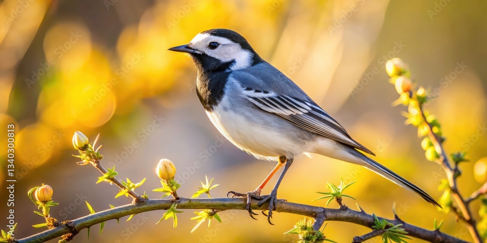 White Wagtail Motacilla alba Czech Republic Spring Bird Photography - Detailed Image White Wagtail Motacilla alba Czech Republic Spring Bird Photography - Detailed Image