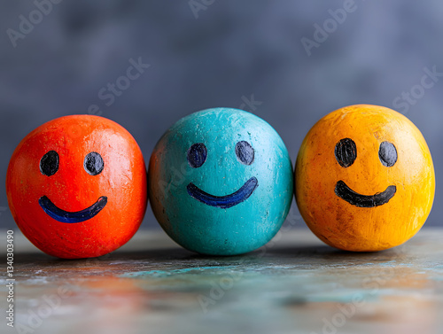 Cheerful Painted Easter Eggs