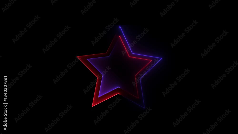 Glowing neon double star icon sign animation .neon lights line star background abstract motion animated.4k animation . Glowing neon double star icon sign animation .neon lights line star background abstract motion animated.4k animation .