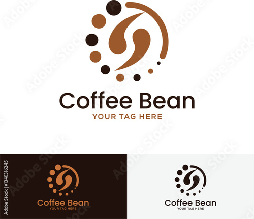 Coffee bean logo design Coffee Shop Logo