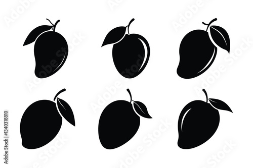 Mango – Mangifera indica silhouette vector illustration