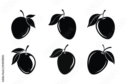 Mango – Mangifera indica silhouette vector illustration