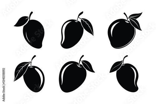 Mango – Mangifera indica silhouette vector illustration