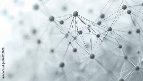 Abstract network of interconnected spheres