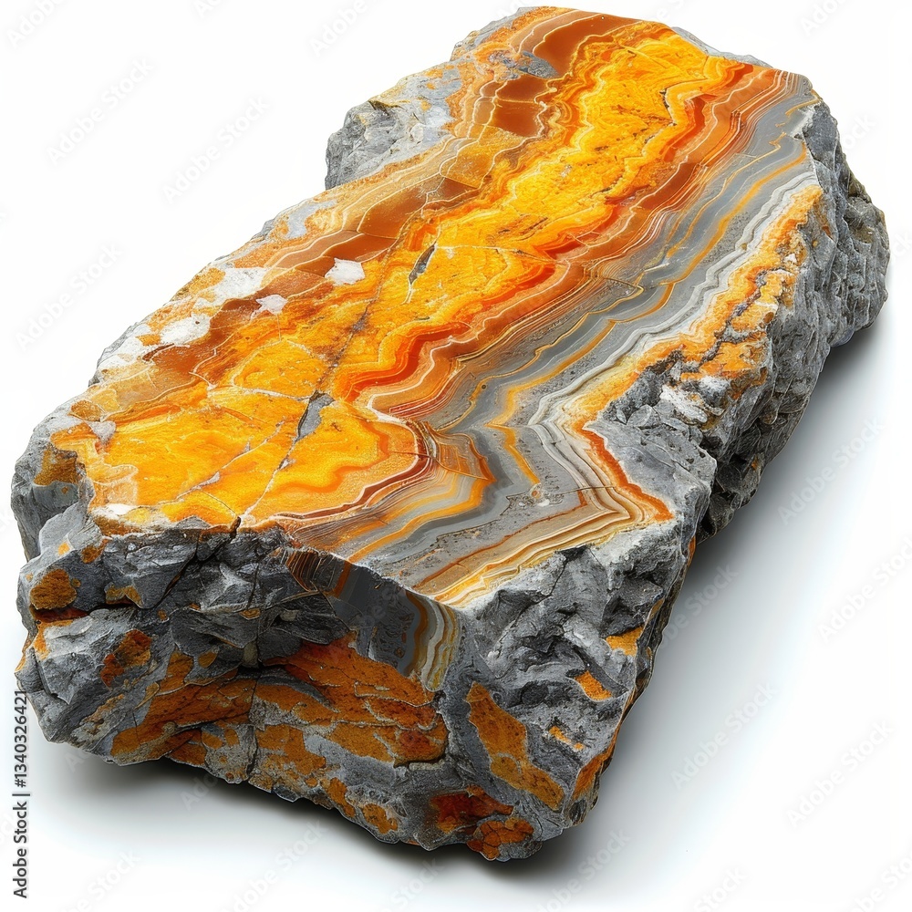 Stunning pietersite gemstone displayed on a clean white background for visual impact