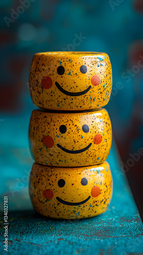 Smiley Face Donut Stack