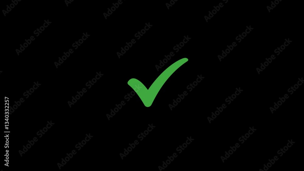 Tick icon animation on a transparent background Tick icon animation on a transparent background