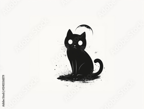black and white cat