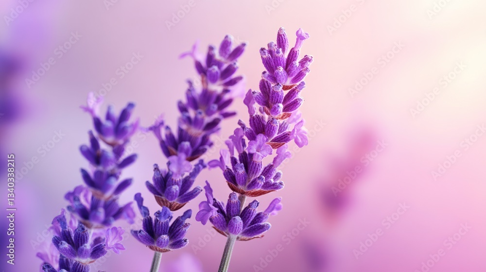 Close-up lavender sprigs soft focus background Close-up lavender sprigs soft focus background