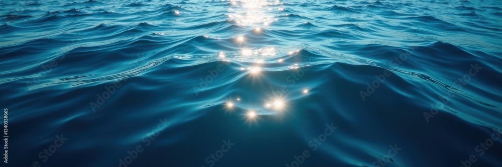 Dark blue ocean surface with faint sunlight penetration, ocean, water Dark blue ocean surface with faint sunlight penetration, ocean, water