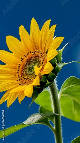 Vibrant Yellow Sunflower Against a Blue Sky