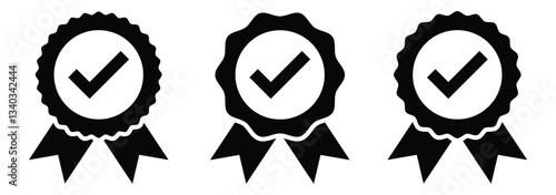 Social media and Profile Verified badge icon. Check and Approved, Accept, Instagram verified badge icon. vector illustration. eps 888.