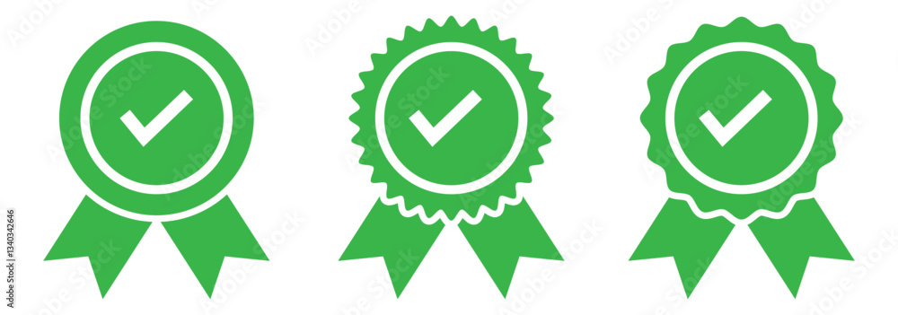 Set of Verified badge icon. Verified badge icon with tick symbol vector approved check mark icon. Profile verified badge. Guaranteed signs. Vector. Certificate badge Quality certify icon set. Set of Verified badge icon. Verified badge icon with tick symbol vector approved check mark icon. Profile verified badge. Guaranteed signs. Vector. Certificate badge Quality certify icon set.