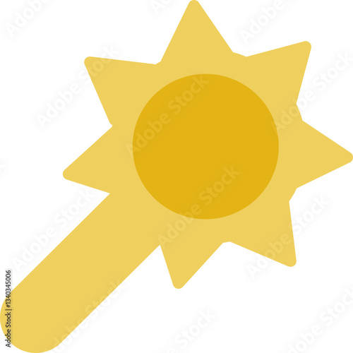 Morning star color fill and outline icon