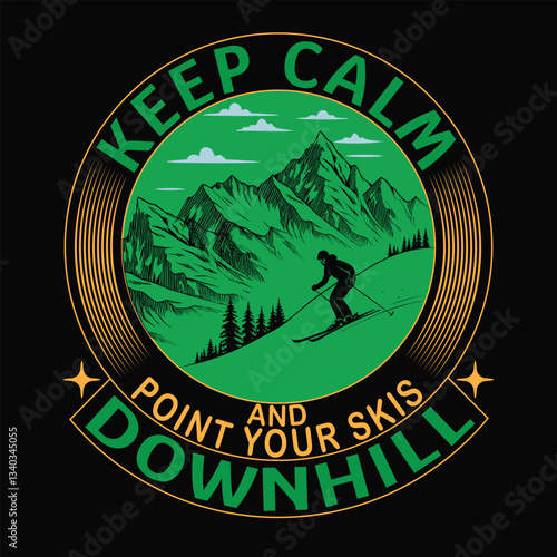 Point Your Skis Downhill Graphic Design