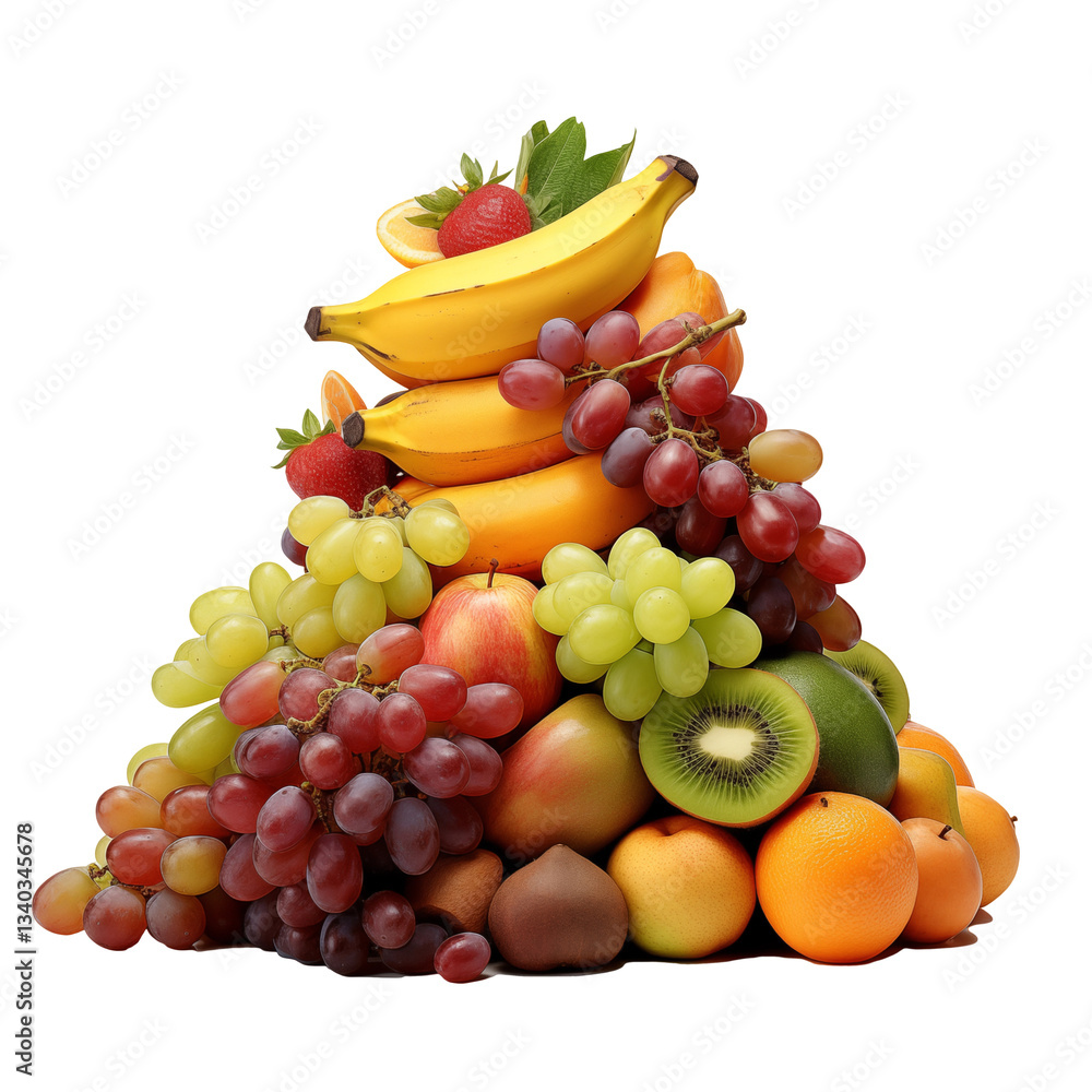 pile of mixed fruits transparent background pile of mixed fruits transparent background