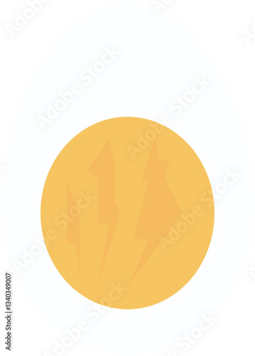 Runny hard-boiled egg cut in half