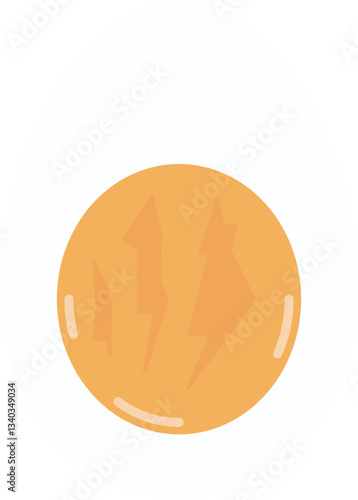 Runny hard-boiled egg cut in half