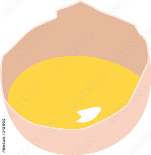 Raw egg yolk in shell