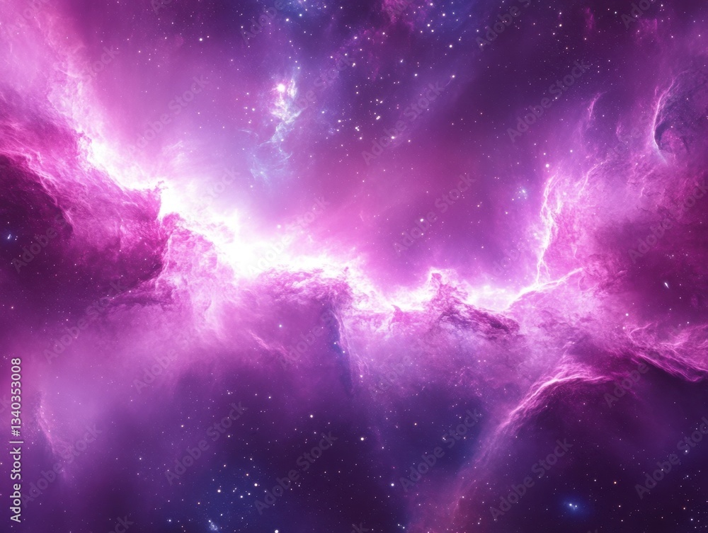 Ethereal cosmic cloudscape in vibrant magenta and violet hues a celestial symphony of stellar dust and gas Ethereal cosmic cloudscape in vibrant magenta and violet hues a celestial symphony of stellar dust and gas