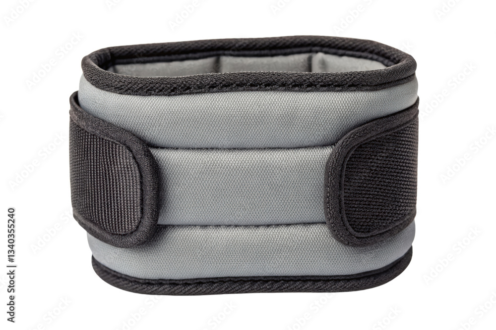 Naklejka premium Gray wrist weight for fitness and exercise isolated with transparent background