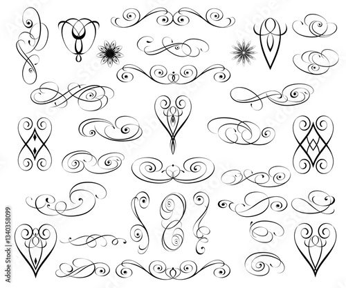 5483.eps  calligraphic design elements and page decoration