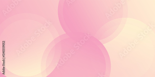 Abstract modern minimalist pink and yellow gradations  circle effect modern abstract