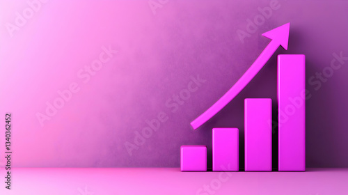 Growth Chart with Pink Bars and Arrow on a Soft Pink Background Free Download Growth Chart with Pink Bars and Arrow on a Soft Pink Background - GFXLoad