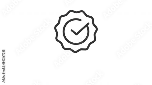 Animated Badge Certification Award Icon Design 