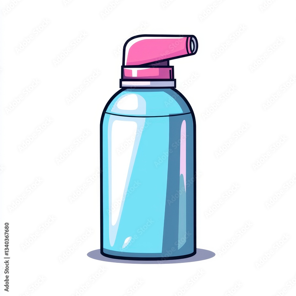Light Blue Pixel Art Spray Bottle with Pink Nozzle Light Blue Pixel Art Spray Bottle with Pink Nozzle
