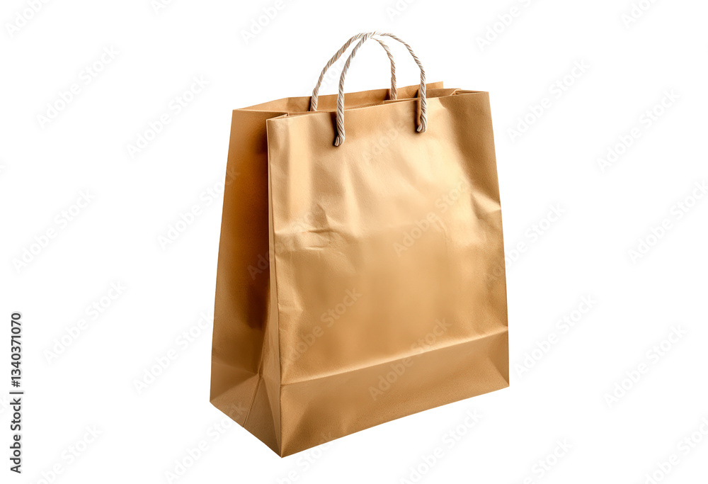 Brown paper shopping bag isolated on transparent background Brown paper shopping bag isolated on transparent background