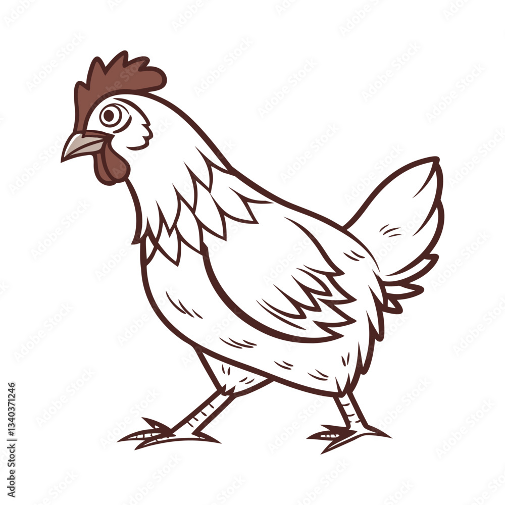 Fototapeta premium I created a Chicken vector with white background