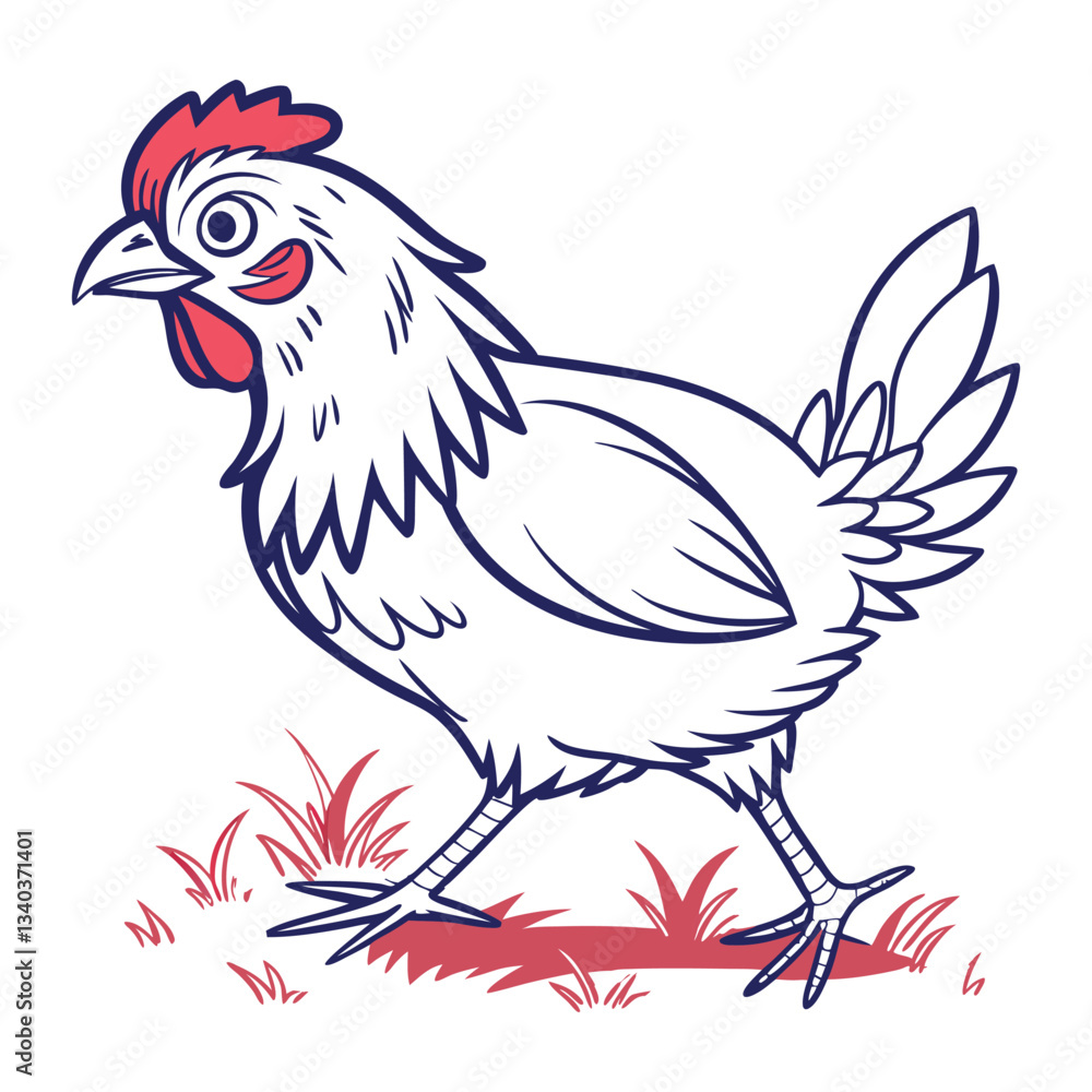 Fototapeta premium I created a Chicken vector with white background