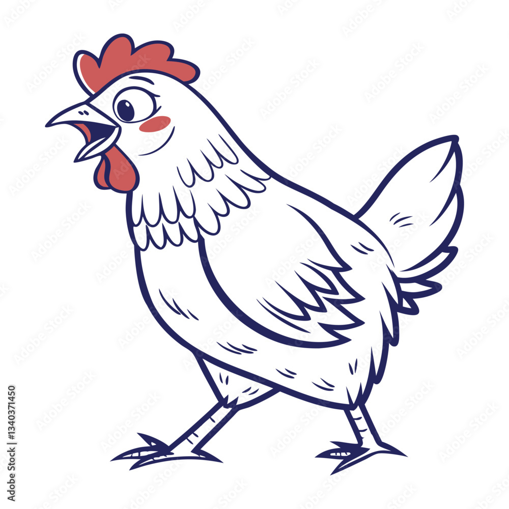 I created a Chicken vector with white background I created a Chicken vector with white background