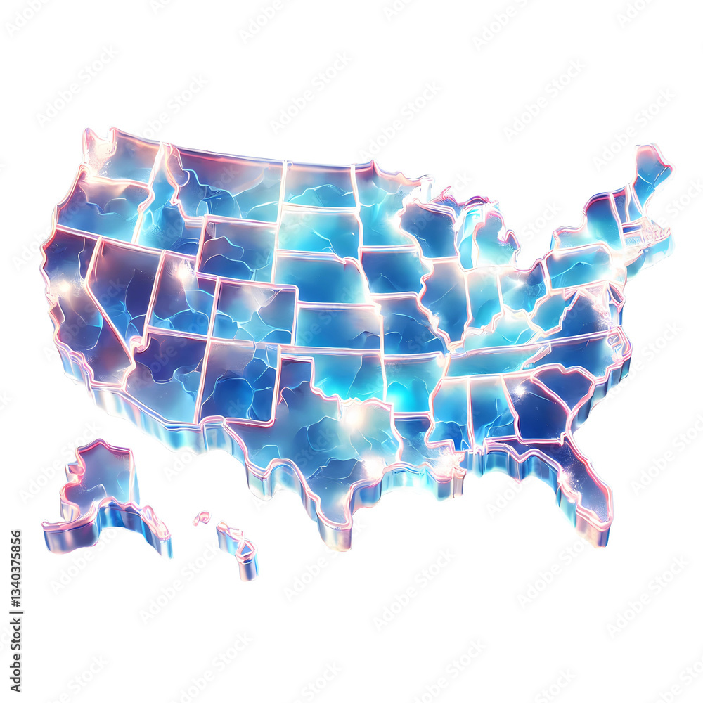 Obraz premium US map 