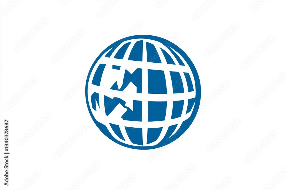 Global network graphic design, stylized world map Global network graphic design, stylized world map
