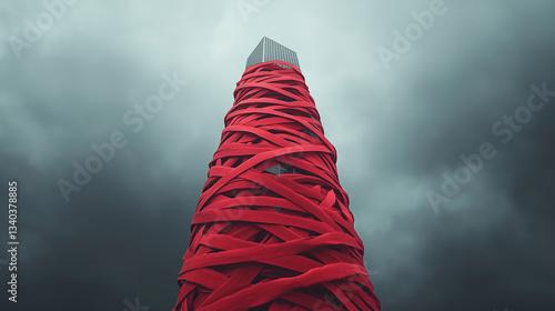 Monument Wrapped in Red: An...