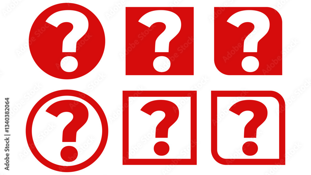 set of Question Marks, Unkown Sign, Symbol Vector Illustration set of Question Marks, Unkown Sign, Symbol Vector Illustration