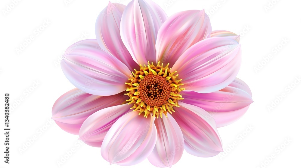 A beautiful pink flower that features delicate petals and has yellow stamens is showcased all by itself on a white background, highlighting the capabilities of generative AI. The flower's fine details A beautiful pink flower that features delicate petals and has yellow stamens is showcased all by itself on a white background, highlighting the capabilities of generative AI. The flower's fine details