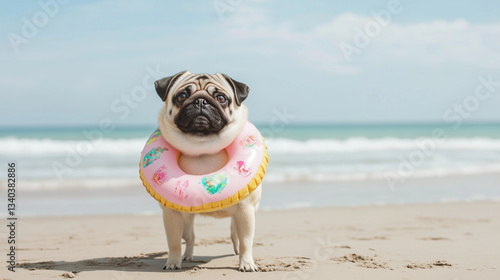 Pug's Beach Day: A charming...