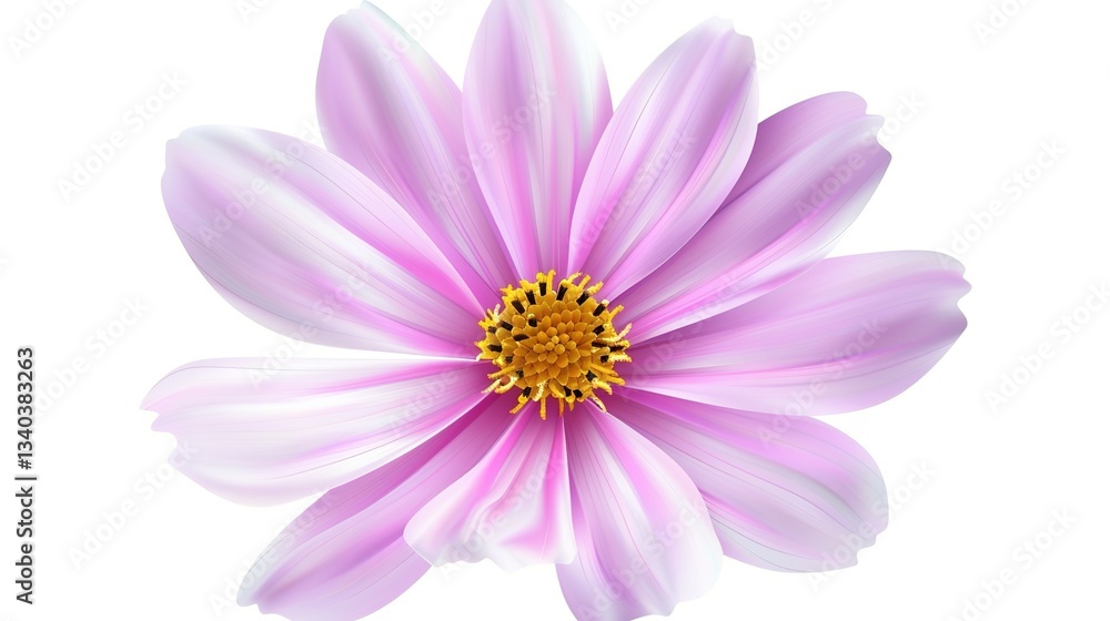 A beautiful pink flower that features delicate petals and has yellow stamens is showcased all by itself on a white background, highlighting the capabilities of generative AI. The flower's fine details A beautiful pink flower that features delicate petals and has yellow stamens is showcased all by itself on a white background, highlighting the capabilities of generative AI. The flower's fine details