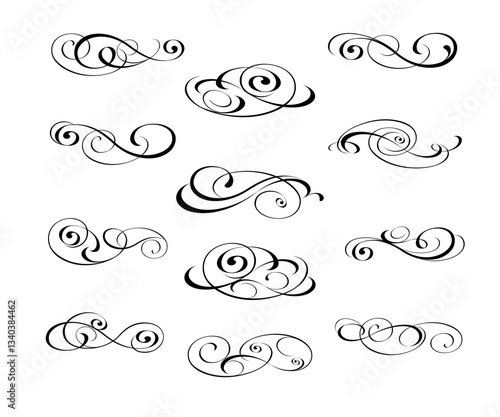5537.eps  set of calligraphic elements
