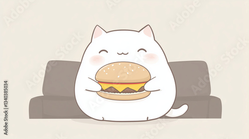 Burger Bliss: A cute, anima...