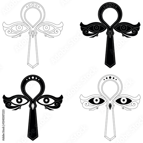 Ansate cross with eyes of Horus