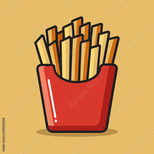 french fries vector illustration