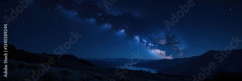 Wallpaper Mural Dark night sky with twinkling stars on black canvas, stars, space, night Torontodigital.ca